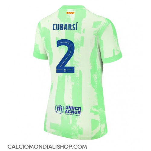 Maglie da calcio Barcelona Pau Cubarsi #2 Terza Maglia Femminile 2024-25 Manica Corta